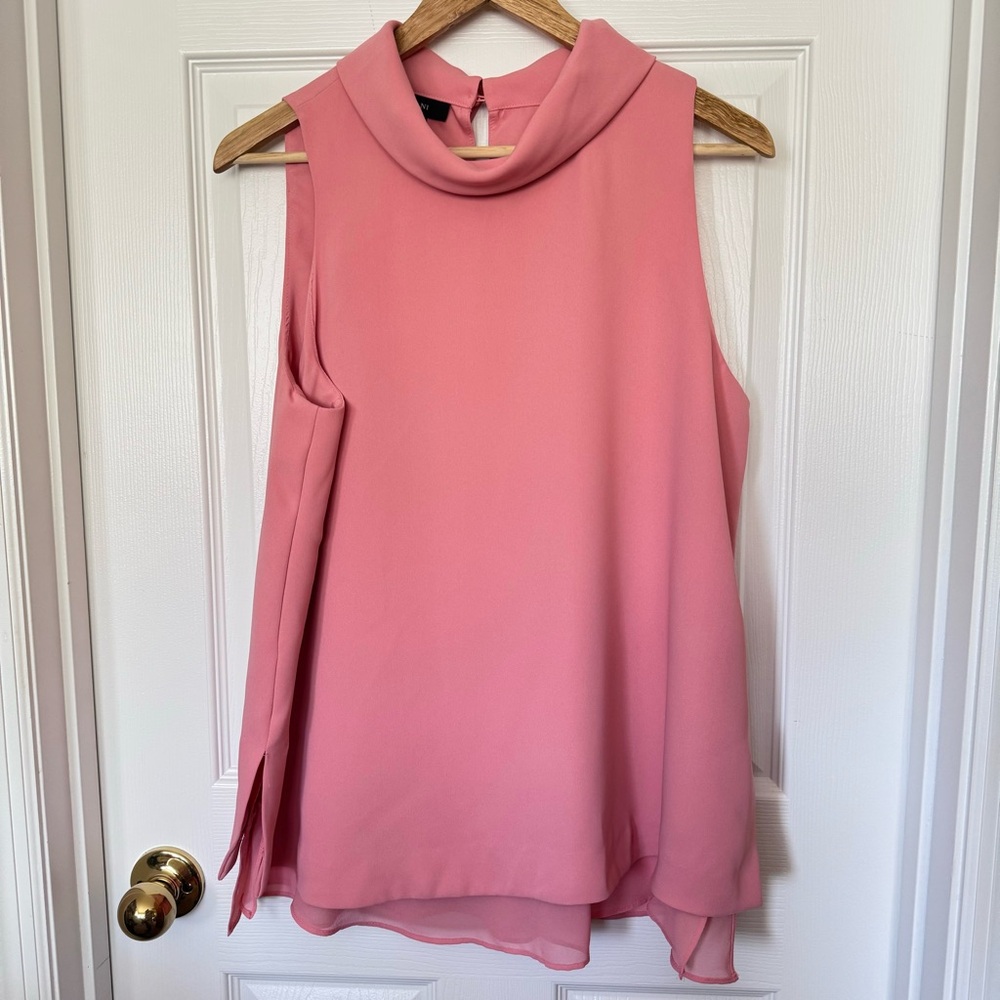 Alfani Mock Neck Layered Top Sz 10